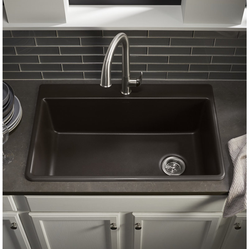 Kohler Kennon™ 33" x 22" x 101/8" Neoroc™ UnderMount SingleBowl Kitchen Sink & Reviews